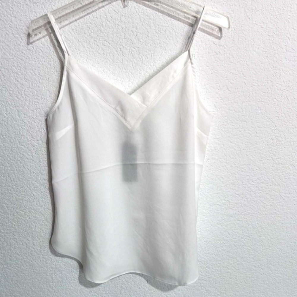 Dynamite Ivory Off White Satin V Neck Camisole New Small